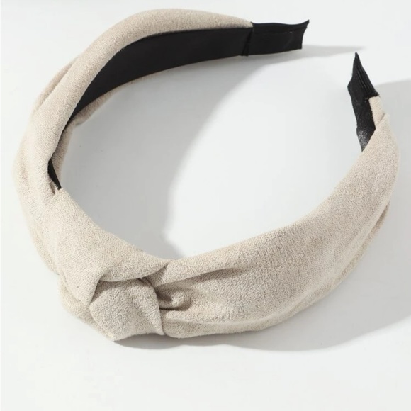 🆕 Neutral Solid Knot Headband Brown - Picture 2 of 5